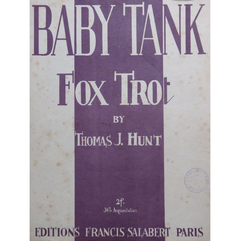 HUNT Thomas J. Baby Tank Piano 1918
