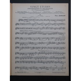 JEANJEAN Paul Etudes Progressives et Mélodiques Clarinette 1965