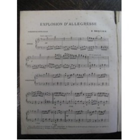MERCIER E. Explosion d'allégresse Piano 1892