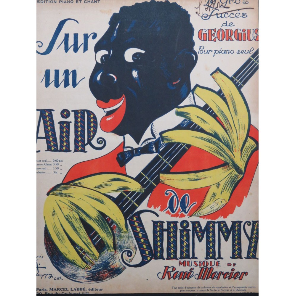 MERCIER René Sur un air de Shimmy Chant Piano 1921