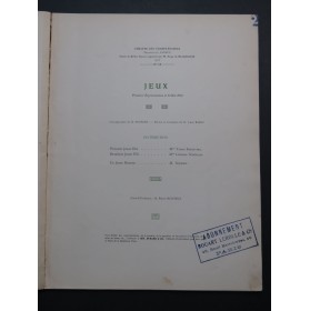 DEBUSSY Claude Jeux Piano 1913