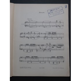 DEBUSSY Claude Jeux Piano 1913
