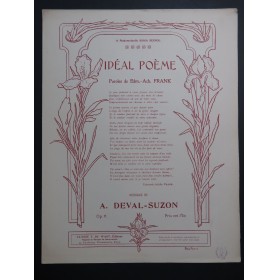 DEVAL-SUZON André Idéal Poème op 11 Dédicace Chant Piano ca1905