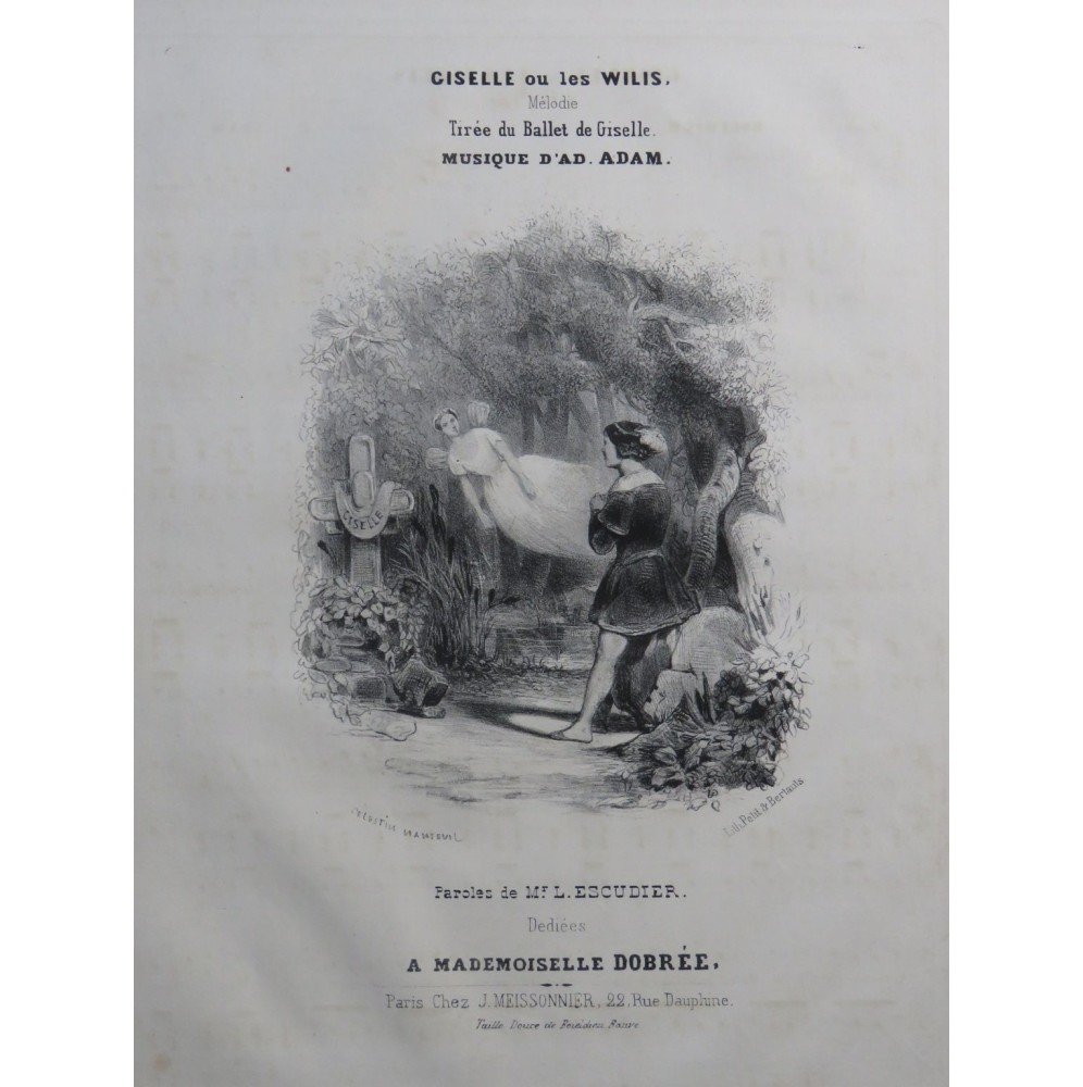ADAM Adolphe Gisèle ou les Wilis Chant Piano ca1840