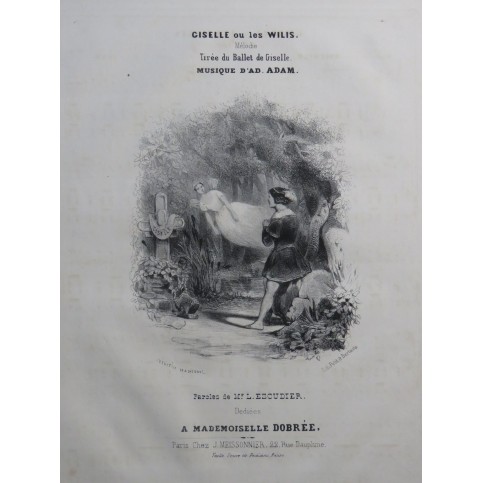 ADAM Adolphe Gisèle ou les Wilis Chant Piano ca1840