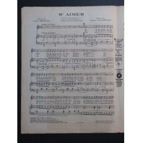GABAROCHE Gaston S'Aimer Chant Piano 1924