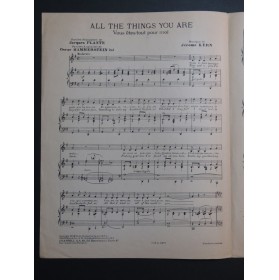 KERN Jérome All The Things You Are Chant Piano 1960