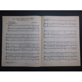 KERN Jérome All The Things You Are Chant Piano 1960