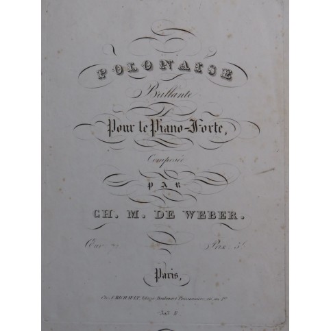 WEBER Polonaise Brillante op 72 Piano ca1845