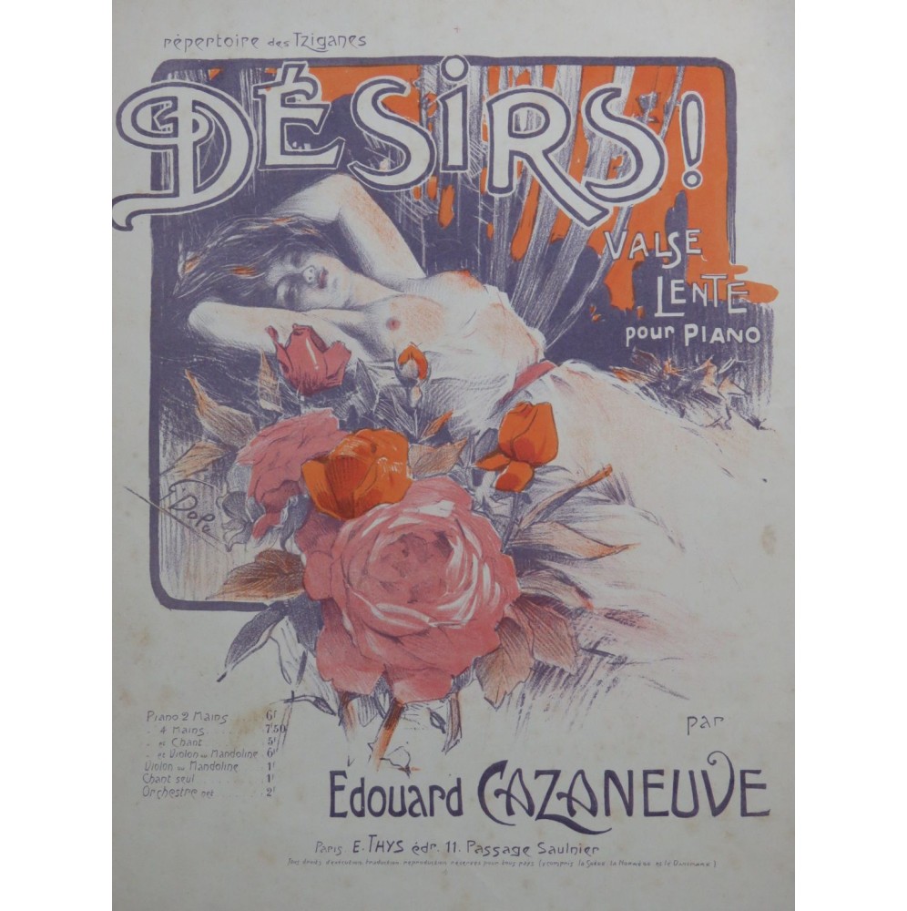 CAZANEUVE Edouard Désirs Piano