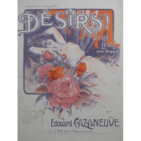 CAZANEUVE Edouard Désirs Piano