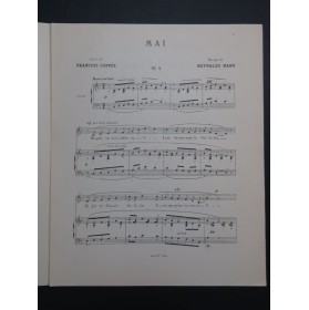 HAHN Reynaldo Mai Chant Piano 1908