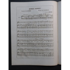 CLAPISSON Louis Ouvrez ! Ouvrez ! Chant Piano ca1840
