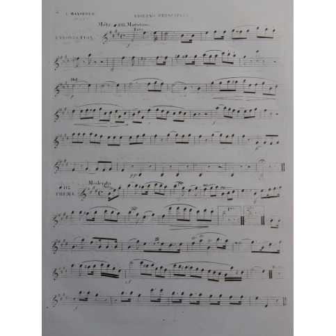 MAYSEDER Joseph Air Varié op 40 Violon Principal ca1830