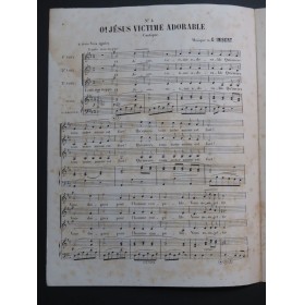 IMBERT G. F. O ! Jésus Victime Adorable Chant Piano ou Harmonium ca1868