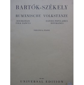 BARTOK Béla Rumänische...