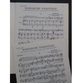 BARTOK Béla Rumänische Volkstänze Piano Violon 1953