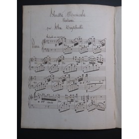 DREYSCHOCK Alexander Bluette Musicale Manuscrit Piano XIXe