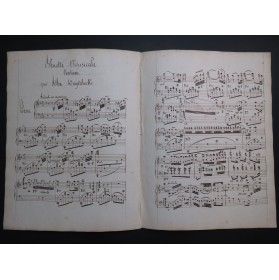DREYSCHOCK Alexander Bluette Musicale Manuscrit Piano XIXe