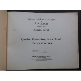BACH J. S. Oeuvres Complètes Volume 6 Orgue