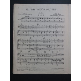 KERN Jérome All The Things You Are Chant Piano 1940