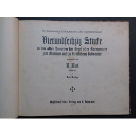 PIEL P. Etudes op 76 et op 85 Orgue ou Harmonium ca1910