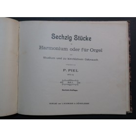 PIEL P. Etudes op 76 et op 85 Orgue ou Harmonium ca1910