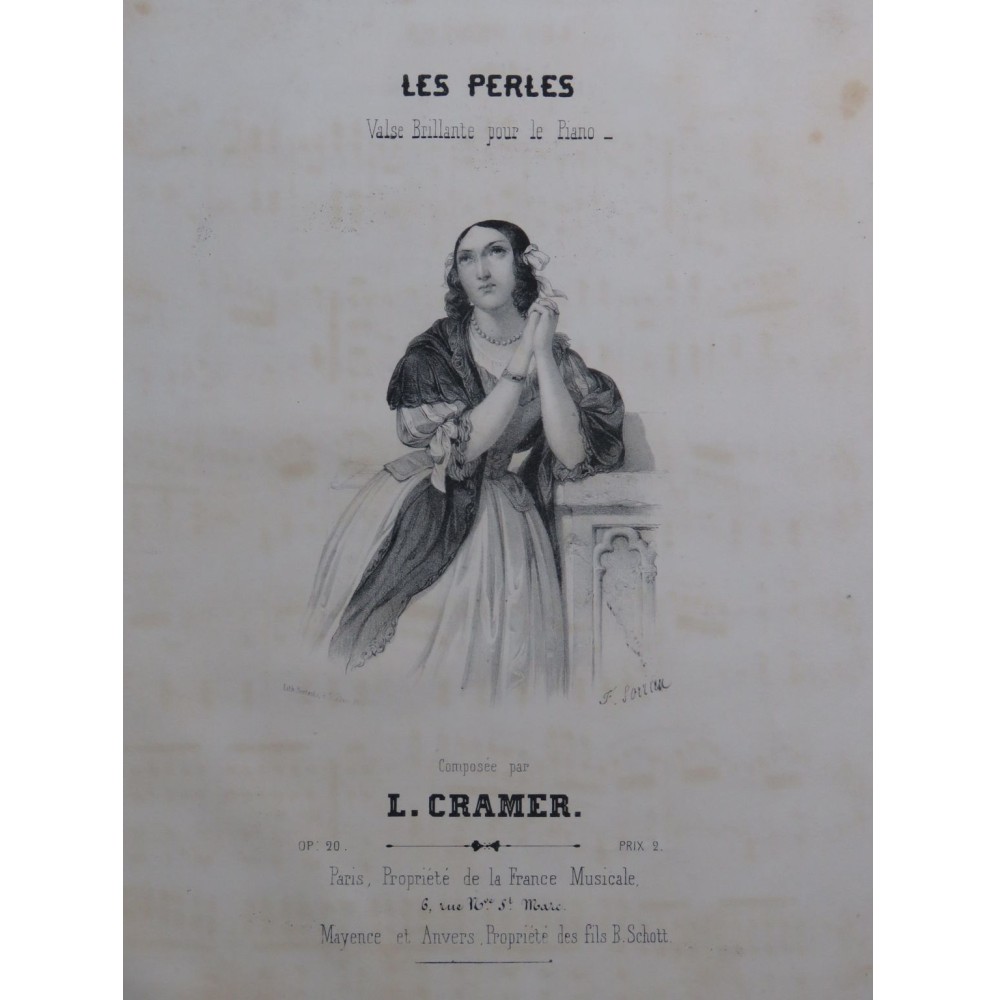 CRAMER L. Les Perles op 20 Piano ca1841