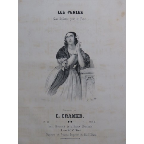 CRAMER L. Les Perles op 20 Piano ca1841