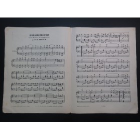 SOUSA John Philip The Washington Post Danse Piano 1892