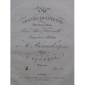 KROMMER Franz Quintette op...