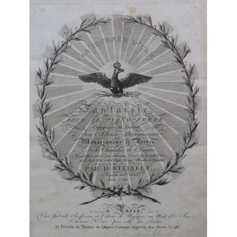 STEIBELT Daniel Fantaisie Une Journée d'Ulm Piano 1805