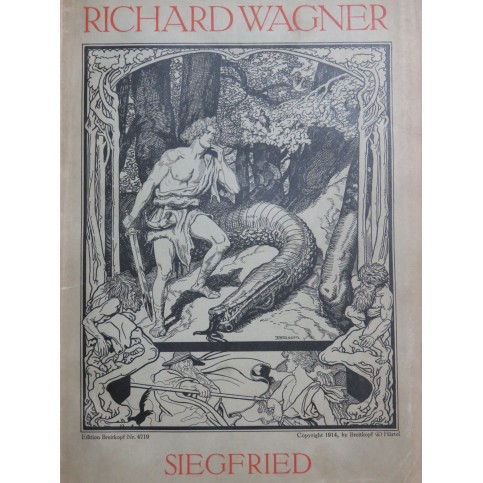 WAGNER Richard Siegfried Opéra Chant Piano 1914