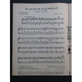 YVAIN Maurice Machinalement Piano 1922