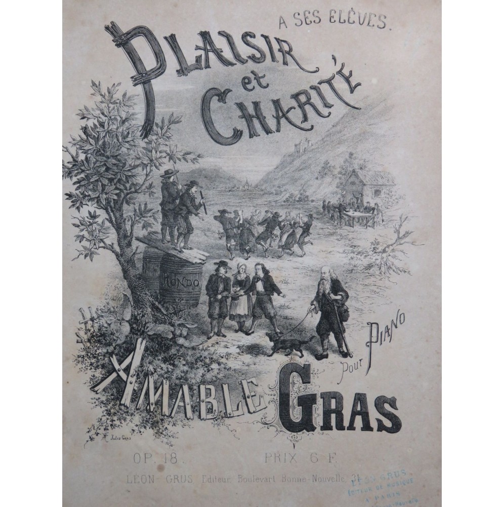 GRAS Amable Plaisir et Charité op 18 Piano ca1870