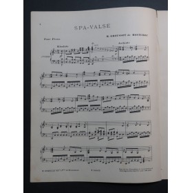 GROUSSOT DE MONTCROC M. Spa-Valse Piano ca1905