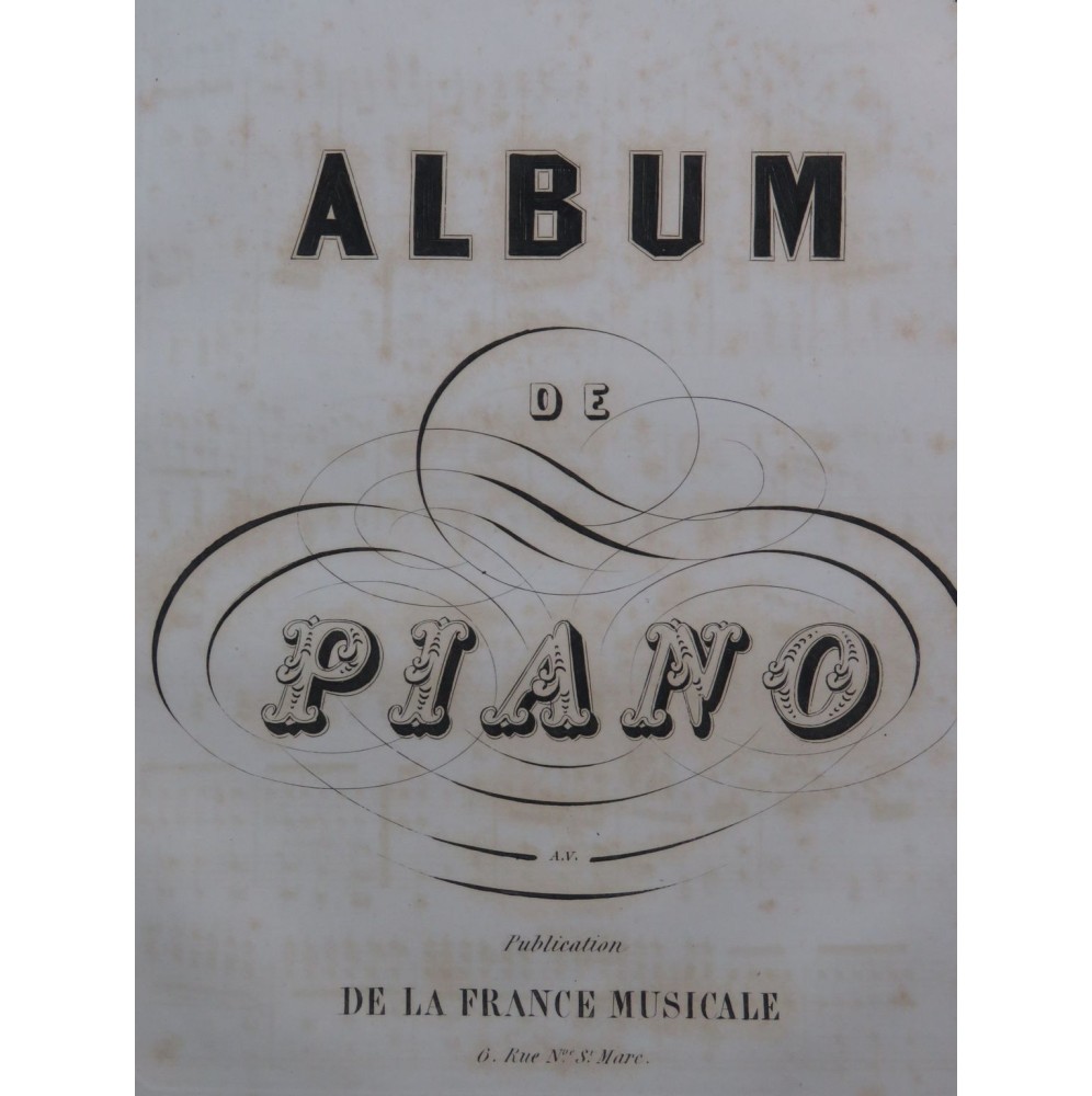 CHOPIN BERTINI CZERNY CLAPISSON PRUDENT Album de Piano ca1845