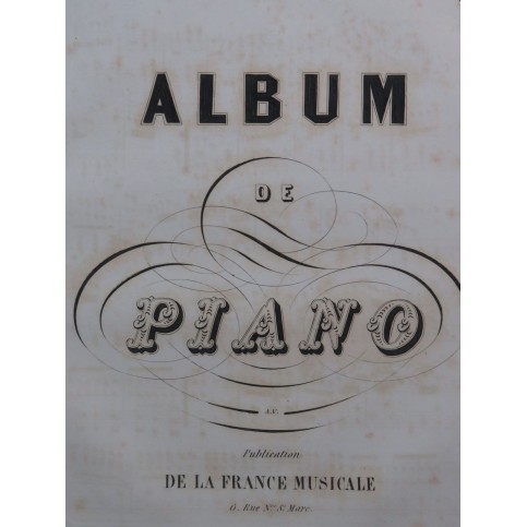 CHOPIN BERTINI CZERNY CLAPISSON PRUDENT Album de Piano ca1845