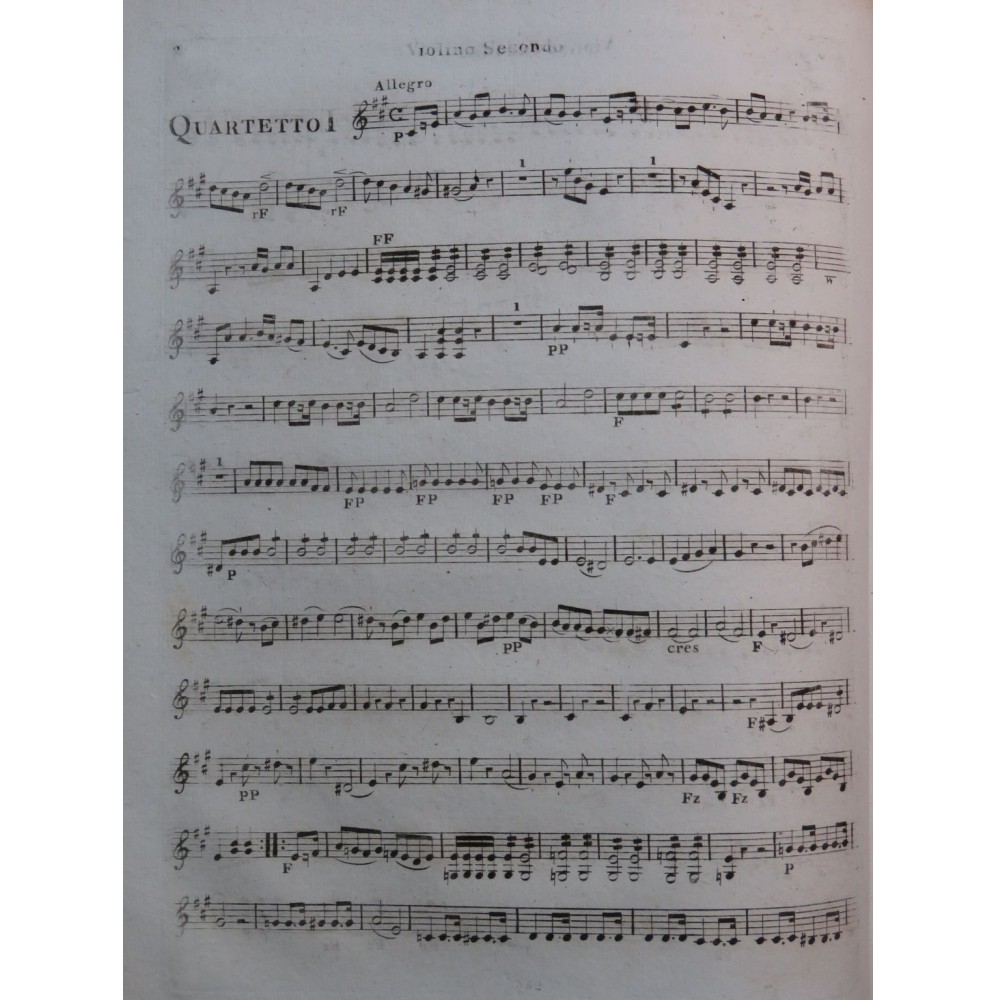 PLEYEL Ignace Six Quatuors op 2 2e Violon Alto Violoncelle ca1795