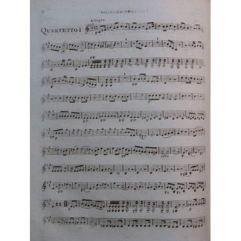 PLEYEL Ignace Six Quatuors op 2 2e Violon Alto Violoncelle ca1795