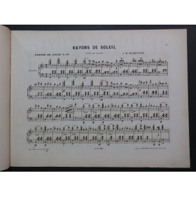 DE LILLE Gaston Rayons de Soleil op 42 Piano ca1860