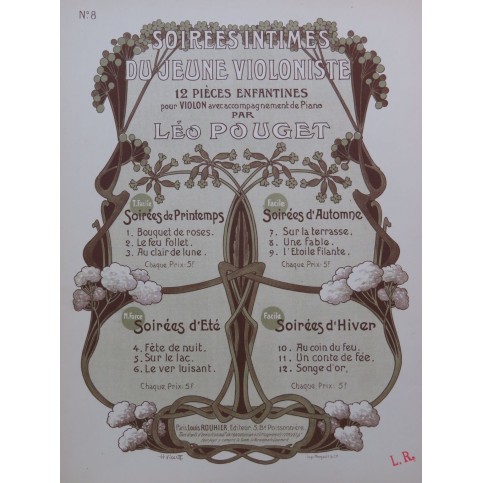 POUGET Léo Soirées d'Automne No 8 Une Fable Piano Violon