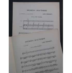 POUGET Léo Soirées d'Automne No 8 Une Fable Piano Violon