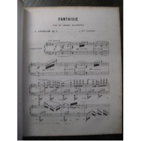 LEYBACH J. Fantaisie Thême Allemand op 5 Piano 1855