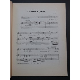 LOMBARDINI Giuseppe Lo Spacca Legna Canzone Chant Piano ca1860