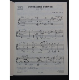 BALLIF Claude Quatrième Sonate op 31 Piano 1989