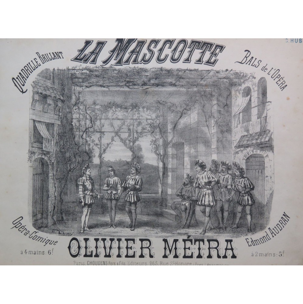 MÉTRA Olivier La Mascotte Quadrille Piano ca1880