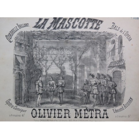 MÉTRA Olivier La Mascotte Quadrille Piano ca1880