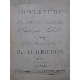 MÉHUL Le Jeune Henri...