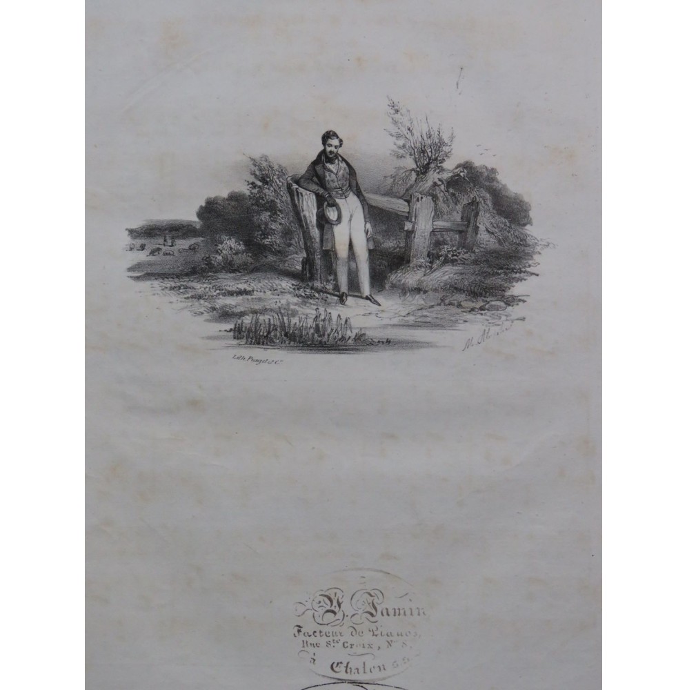 MONTFORT A. Dernière pensée d'amour Chant Piano ca1830